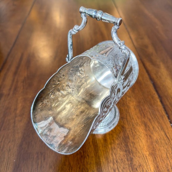 Antique Thomas Otley and Sons Silver Plated Sugar Scuttle Sheffield England - Picture 4 of 13